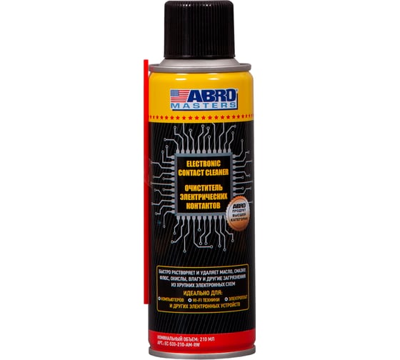 Изображение товара Очиститель электронных контактов ABRO MASTERS 210 мл EC-533-210-AM-RW