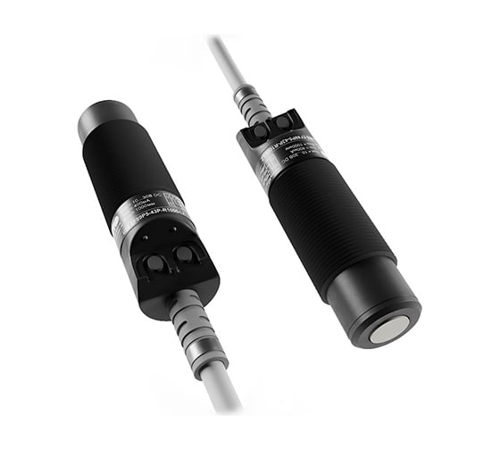 Изображение товара Датчик ультразвуковой ТЕКО USS EF89P5-43P-R1000-LZ, зона чувств 150...1200,полимер 30х30х142,10…30 В DC,PNP NO/NC,IP65,-20…+65,кабель 2м, 00-00062670