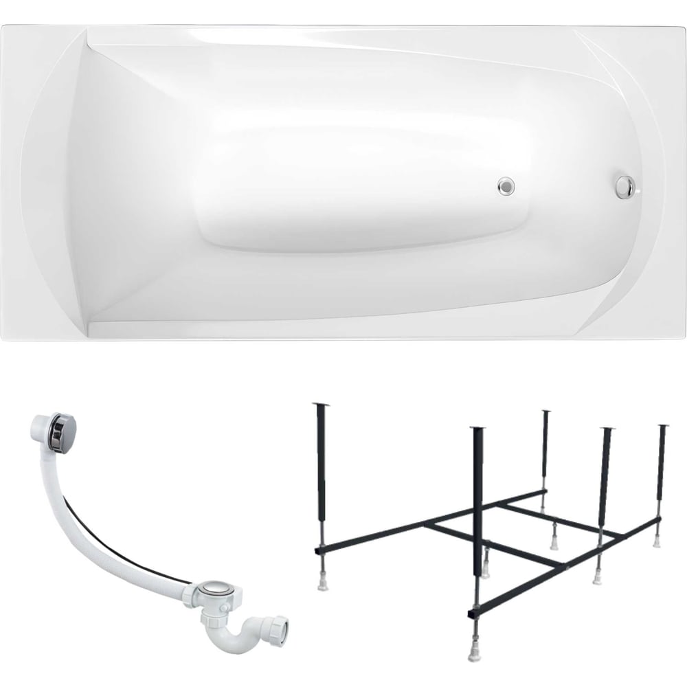 Изображение товара Акриловая ванна 1Marka ELEGANCE 170x70 см с каркасом и сливом