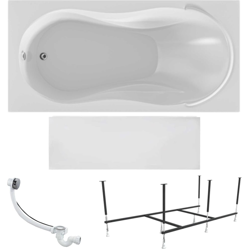 Изображение товара Акриловая ванна 1Marka ENNA 170x75 см с каркасом и панелью