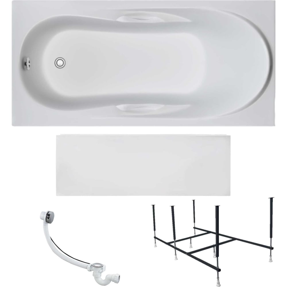 Изображение товара Ванна акриловая 1Marka MEDEA 150x70 см в наборе с каркасом и панелью