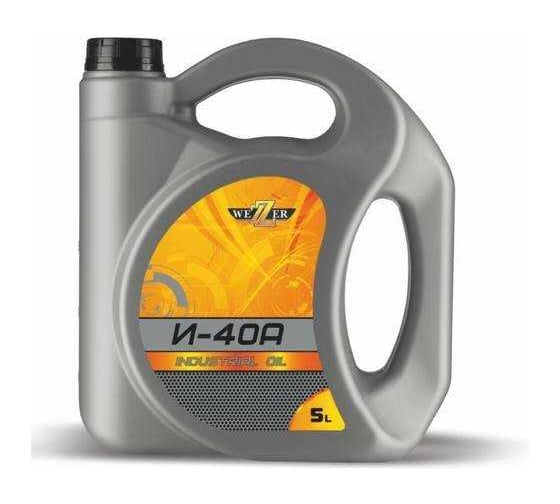 Изображение товара Масло индустриальное (веретенное) И-40А минеральное, 5 л WEZZER 4650499