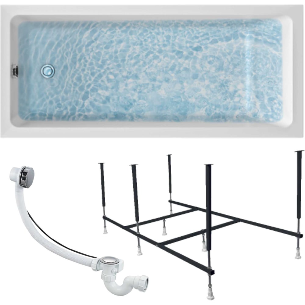 Изображение товара Акриловая ванна 1Marka ВIANКА 160x75 см с металлическим каркасом