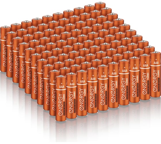 Изображение товара Батарейка алкалиновая ENERGY Turbo LR03/10KS (ААА) 100 штук 108239