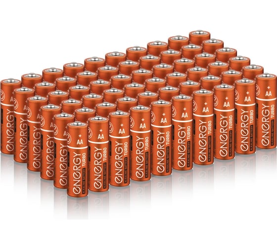 Изображение товара Батарейка алкалиновая ENERGY Turbo LR6/10KS (АА) 60 штук 108242