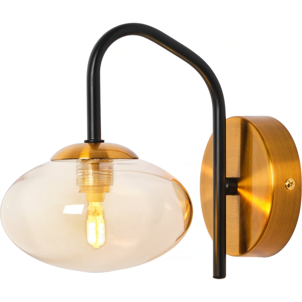 Изображение товара Бра MYFAR Scott MR1750-1W современное настенное освещение 1 лампа галогенная янтарное стекло