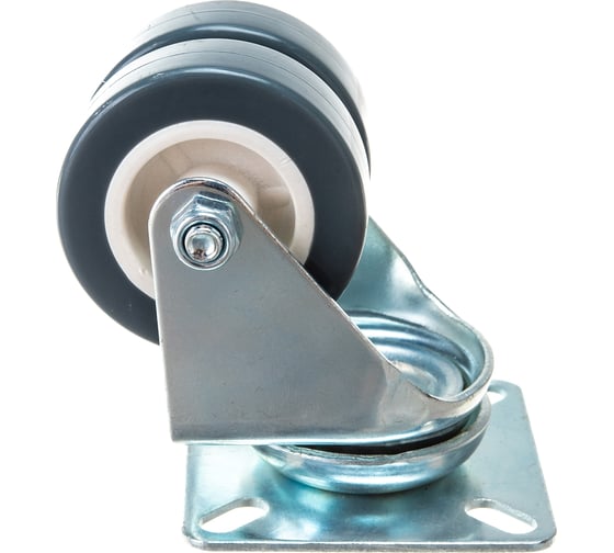 Изображение товара Колесо серая резина поворотное сдвоенное SCG25 50 мм MFK-TORG 3053050-2