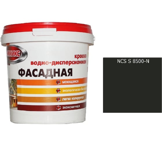 Изображение товара Краска водно-дисперсионная для наружных работ Эммикс моющаяся S 8500 N ведро 0,9 л 4690417120383