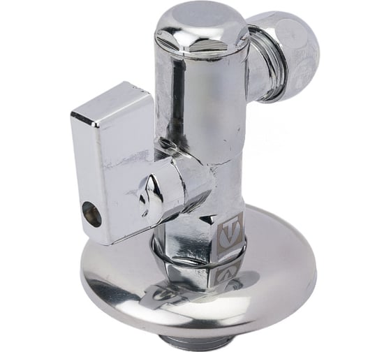 Изображение товара Кран шаровой VALTEC VT.282.N0410 угловой, с фильтром для подключения сантехнических приборов, 1/2хМ10 00000125