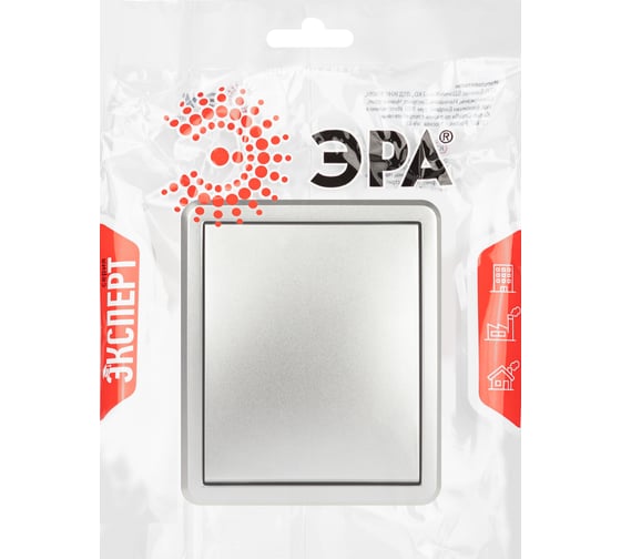 Изображение товара Выключатель ЭРА Эксперт 11120103 IP20 открытой установки 10АХ250В алюминий Б0063014