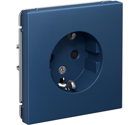 Изображение товара Розетка Systeme Electric ArtGallery Аквамарин с заземлением, со шторками, 16А, механизм GAL001145