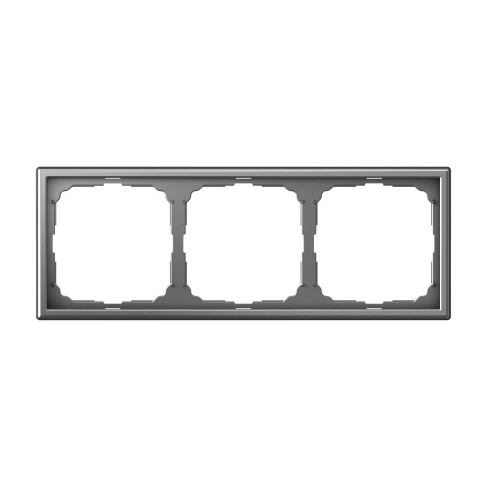 Изображение товара Рамка для электроприборов 3-постовая Systeme Electric ArtGallery Сталь GAL000903
