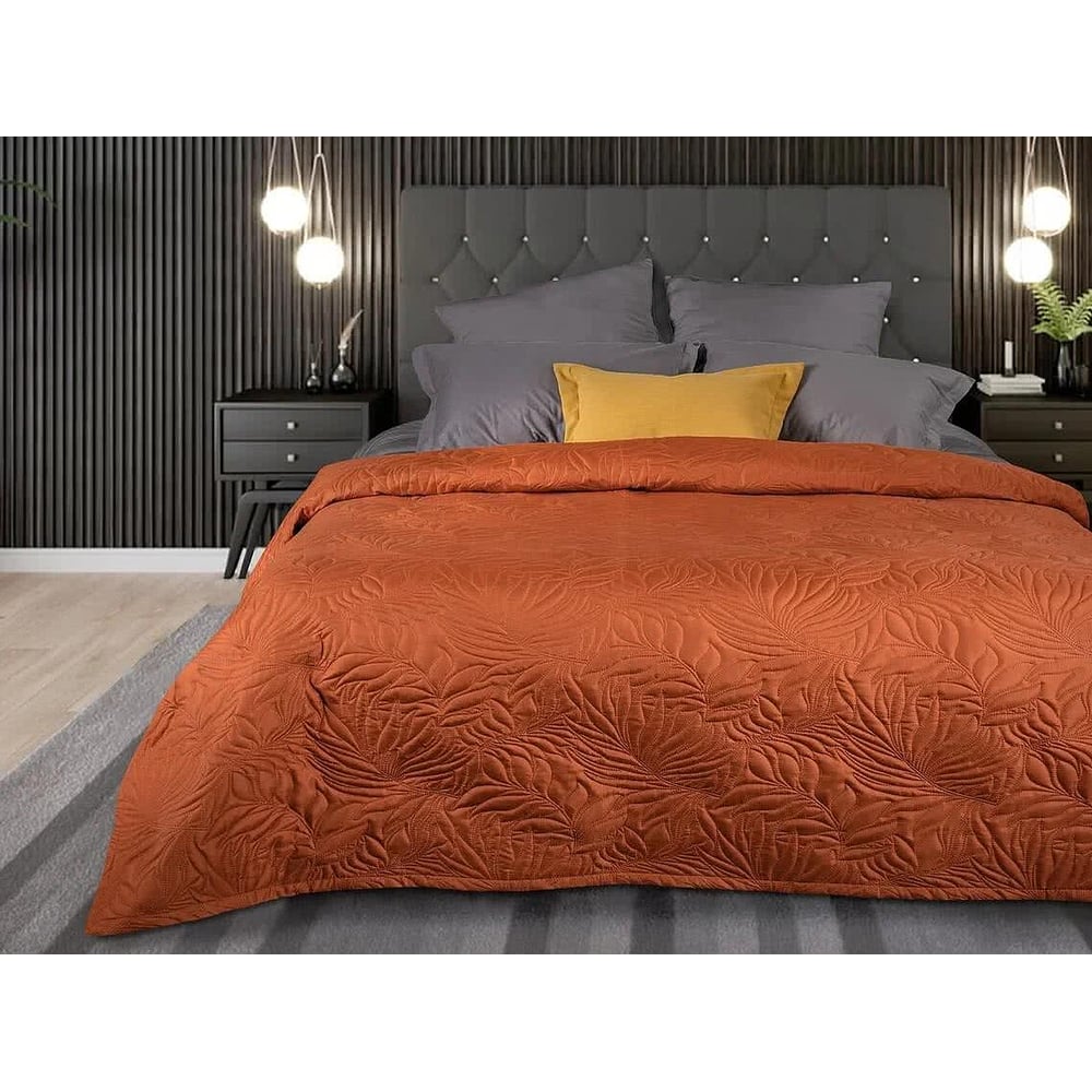 Изображение товара Покрывало Primavelle Arti Листья терракот 140x200 см для кровати