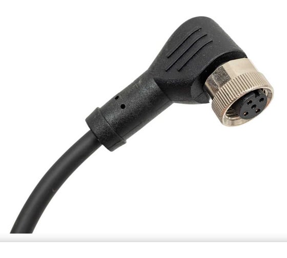 Изображение товара Соединитель кабельный, Розетка, Угловой с кабелем, Пластик 5-PINIP67, кабель 2 м, 250 В ТЕКО CS S20L-05-2 08-00020502