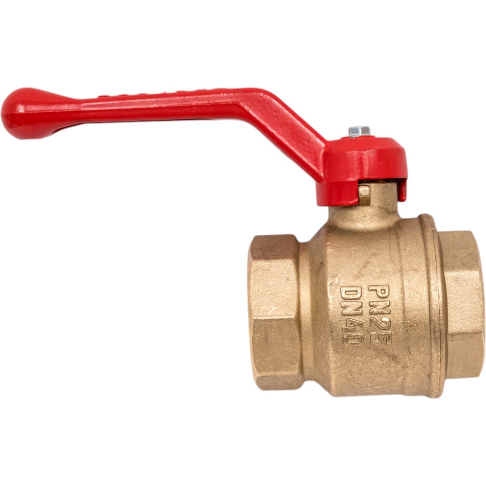 Кран шаровой Valfex N/P59 БИРКА для ВОДЫ 1 1/2" ВР/ВР ручка-рычаг, латунный 11Б27фт1М (8/2) VF.214.LR1.112.N/P59.Bir