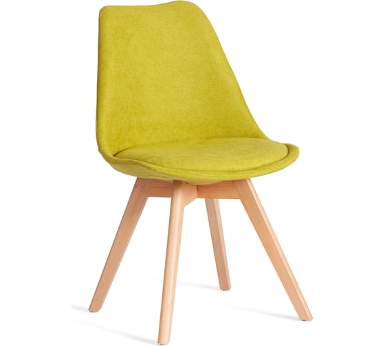 Изображение товара Стул TetChair TULIP SOFT (mod. 053V) 1 шт. в упаковке, дерево/пластик/ткань, 49,5x54,5x84 см, Светло-зеленый (Light green) LY1701-8 21414