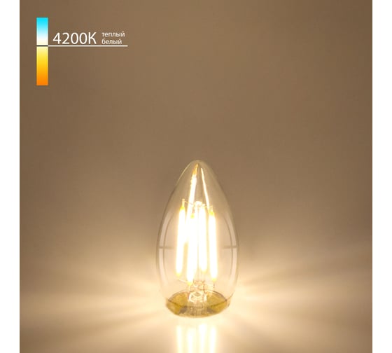 Изображение товара Светодиодная лампа Elektrostandard Свеча CD F 7W 4200K E27 C35 прозрачный BLE2736 a048673