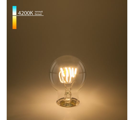 Изображение товара Светодиодная лампа Elektrostandard Classic FD 6W 4200K E27 A60 спираль прозрачный BLE2708 a048303