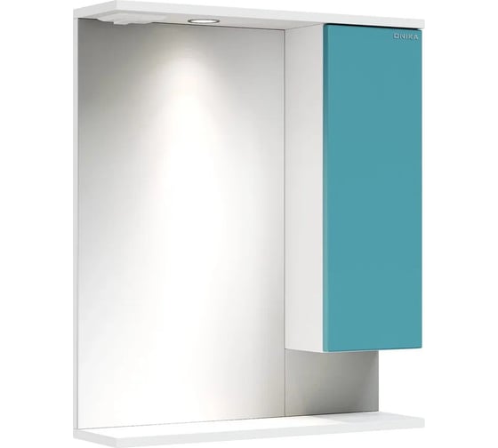 Изображение товара Зеркальный шкаф Onika Марви 60 бирюза, правый, с подсветкой 206089