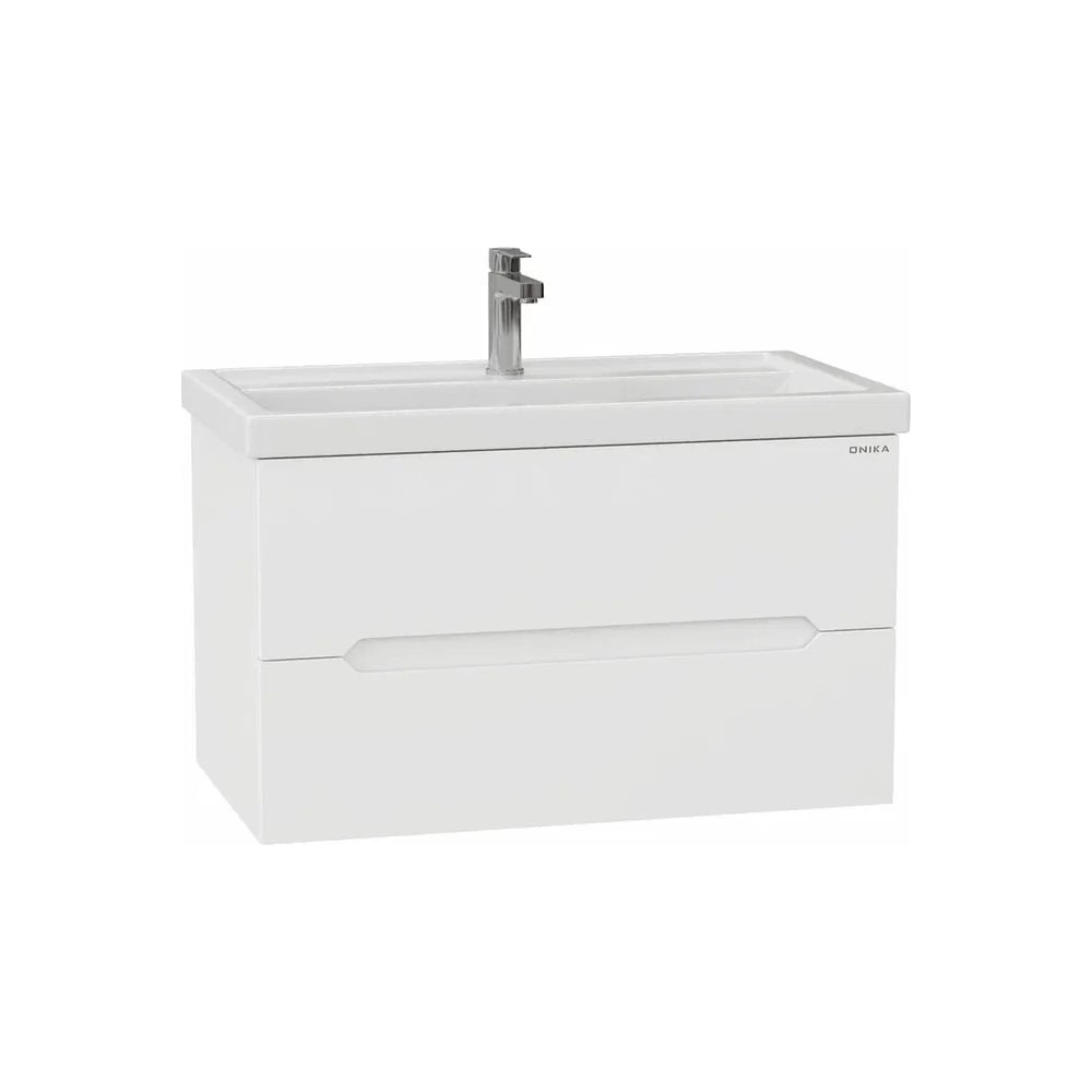 Изображение товара Тумба с раковиной Onika Айленд 80 подвесная белая
