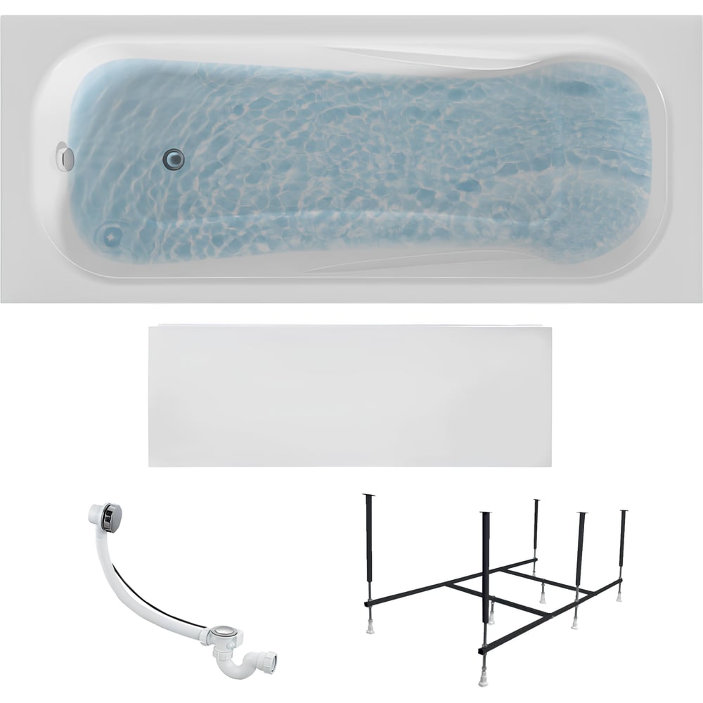 Изображение товара Акриловая ванна 1Marka 160x70 см CLASSIC с панелью и каркасом