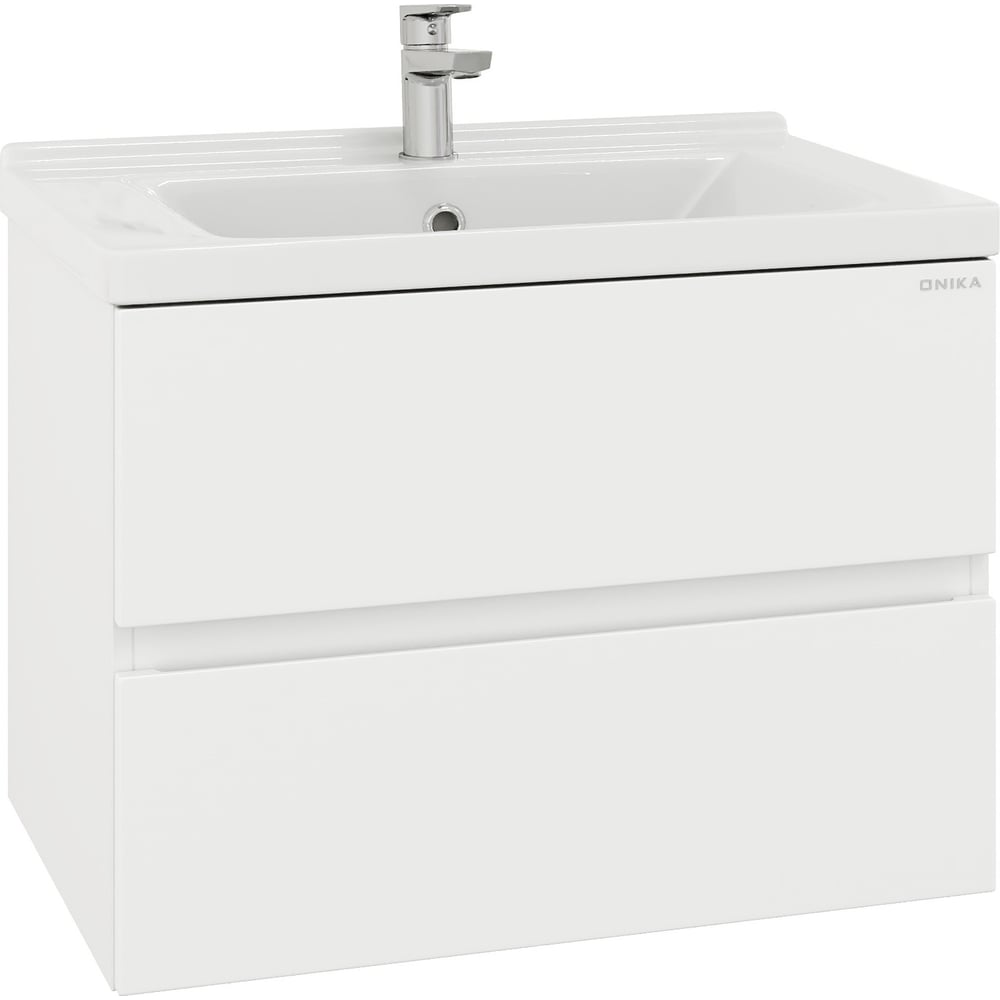 Изображение товара Тумба с раковиной Onika Эвада 70 подвесная белая современная