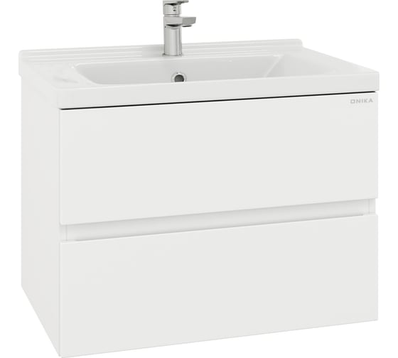 Изображение товара Тумба с раковиной Onika Эвада 70 подвесная, белая 107061