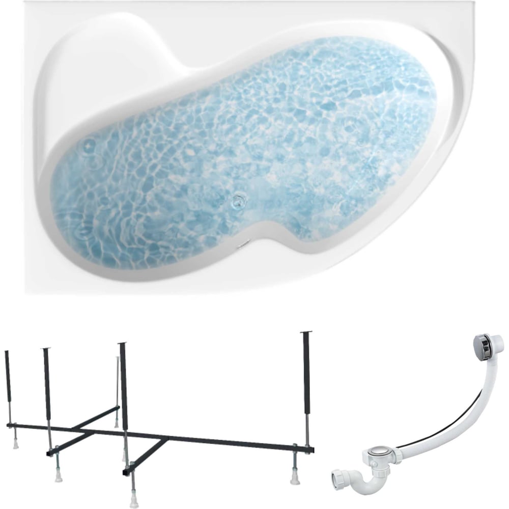 Изображение товара Акриловая ванна 1Marka AURA 150x105 см левый угол с сиденьем