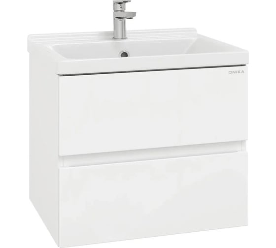 Изображение товара Тумба с раковиной Onika Эвада 60 подвесная, белая 106156