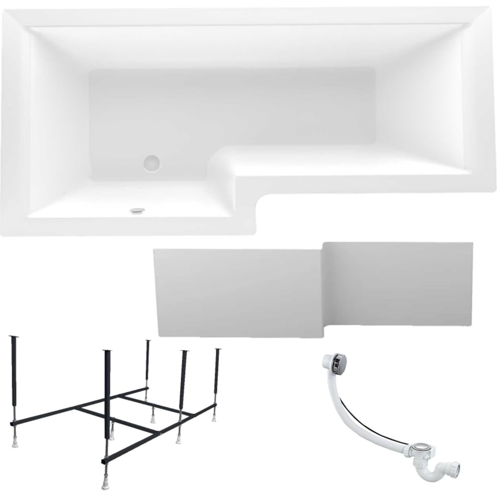 Изображение товара Акриловая ванна 1Marka LINEA 165x85 см левый угол современная акриловая ванна