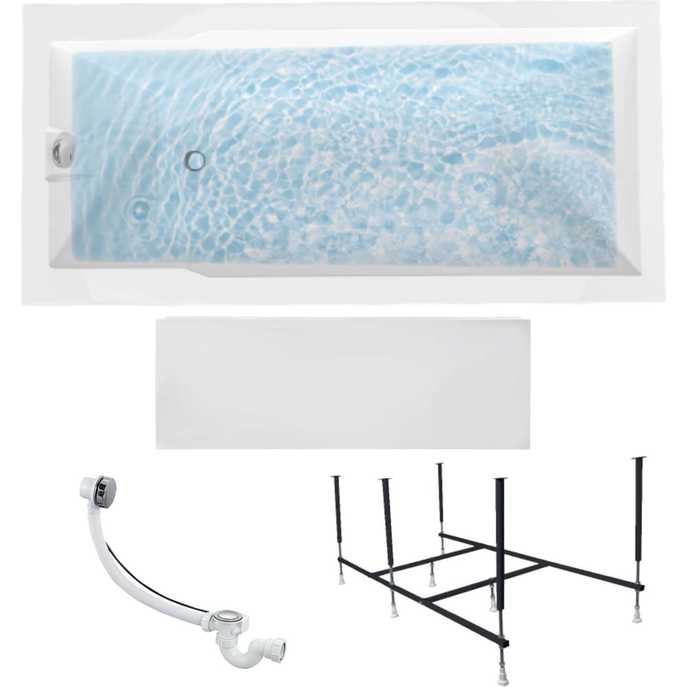 Изображение товара Акриловая ванна 1Marka RAGUZA 190x90 см с панелью и рамой