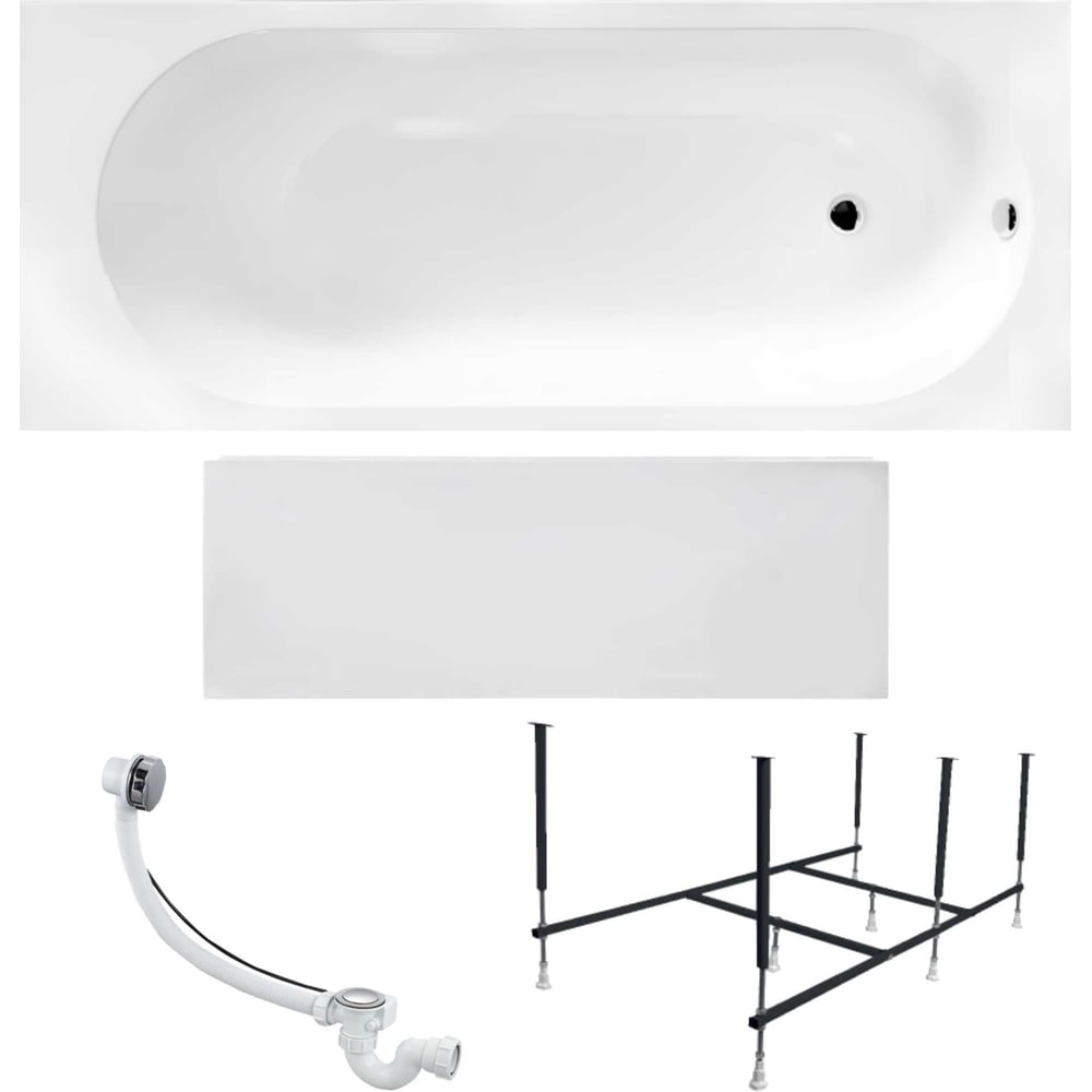 Изображение товара Акриловая ванна 160x70 см ATLAS с каркасом и панелью