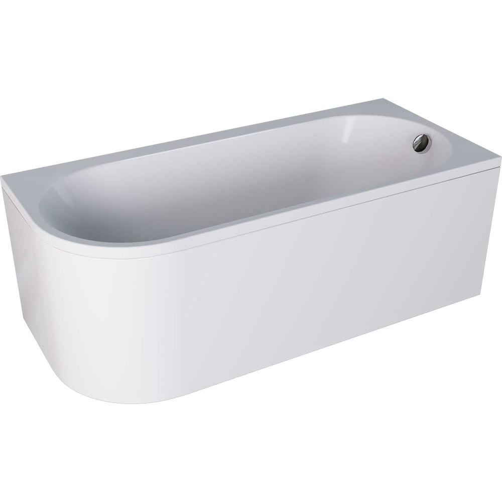 Изображение товара Акриловая ванна 1Marka ALISA MG 170x75 см асимметричная современная, комплект 4 в 1