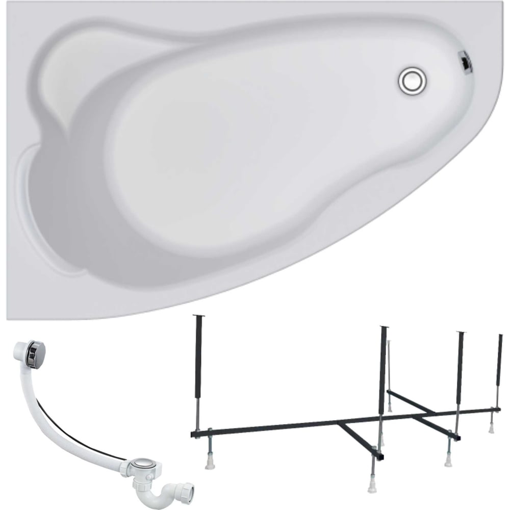 Изображение товара Акриловая ванна 1Marka Lil 140x90 см левый угол современная стильная