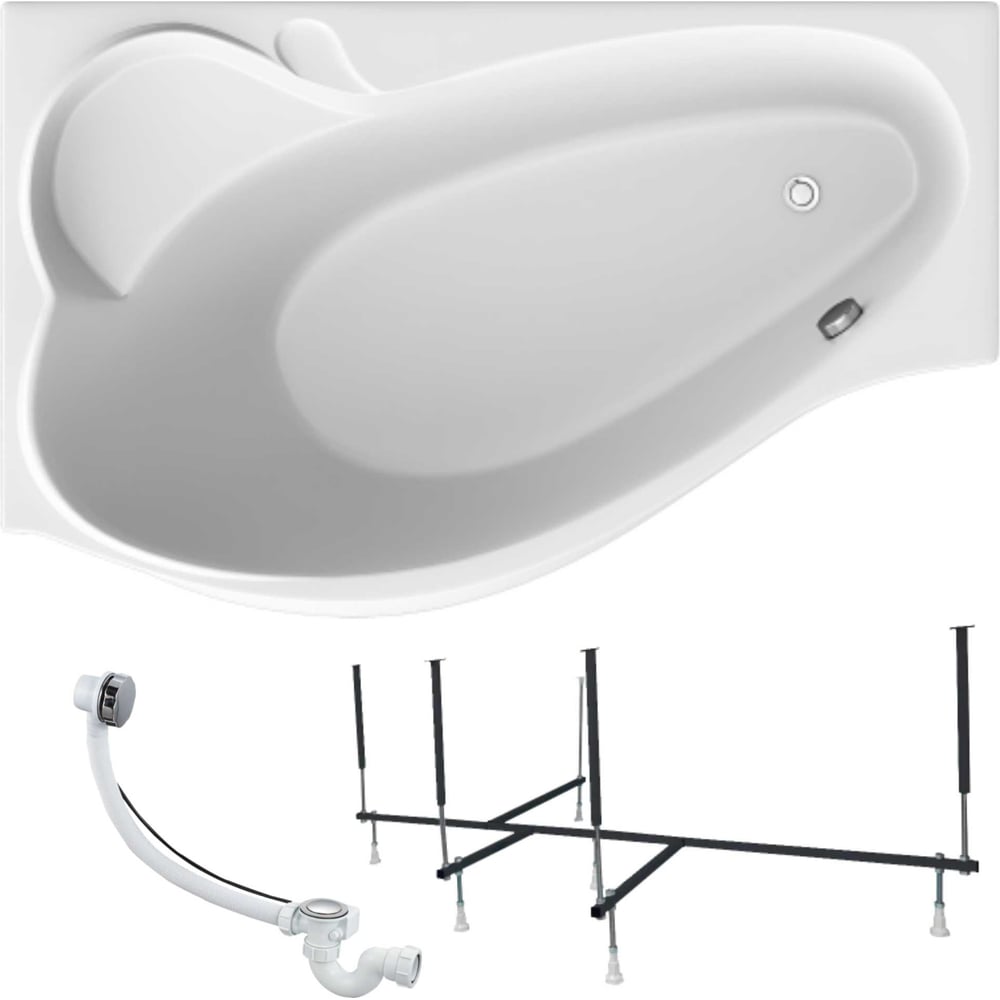 Изображение товара Акриловая ванна 1Marka GRACIA 150x90 см левый угол современная