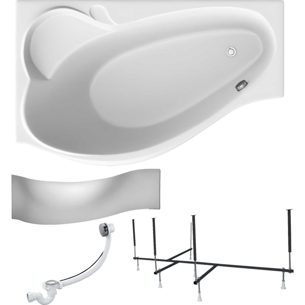 Изображение товара Акриловая ванна 1Marka GRACIA 170x100 см с армированием и панелью