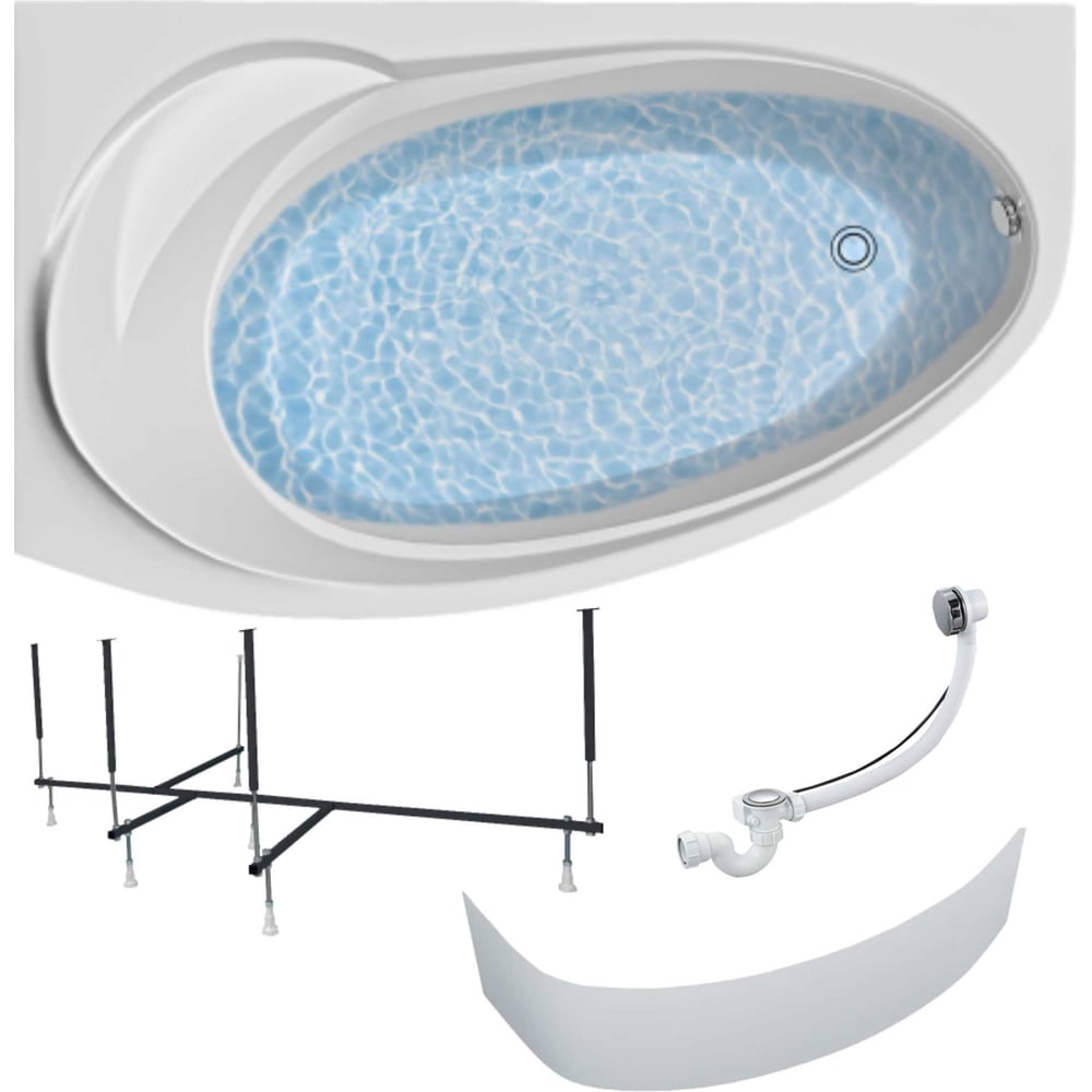 Изображение товара Акриловая ванна 1Marka JULIANNA 160x95 см современный дизайн