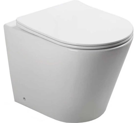 Изображение товара Унитаз приставной безободковый Santi Line система смыва Tornado, сиденье микролифт SL-5020T