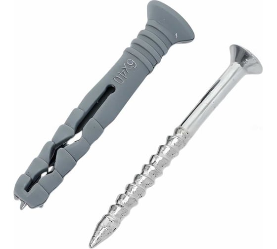 Изображение товара Дюбель-гвоздь Gigant 6x40 потайная манжета полипропилен 500 шт 123853