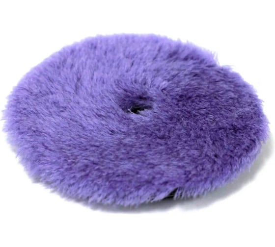 Изображение товара Диск полировальный поролоновый из натуральной овчины с подложкой Ø150 мм, фиолетовый SANDWOX 815.08.150.P