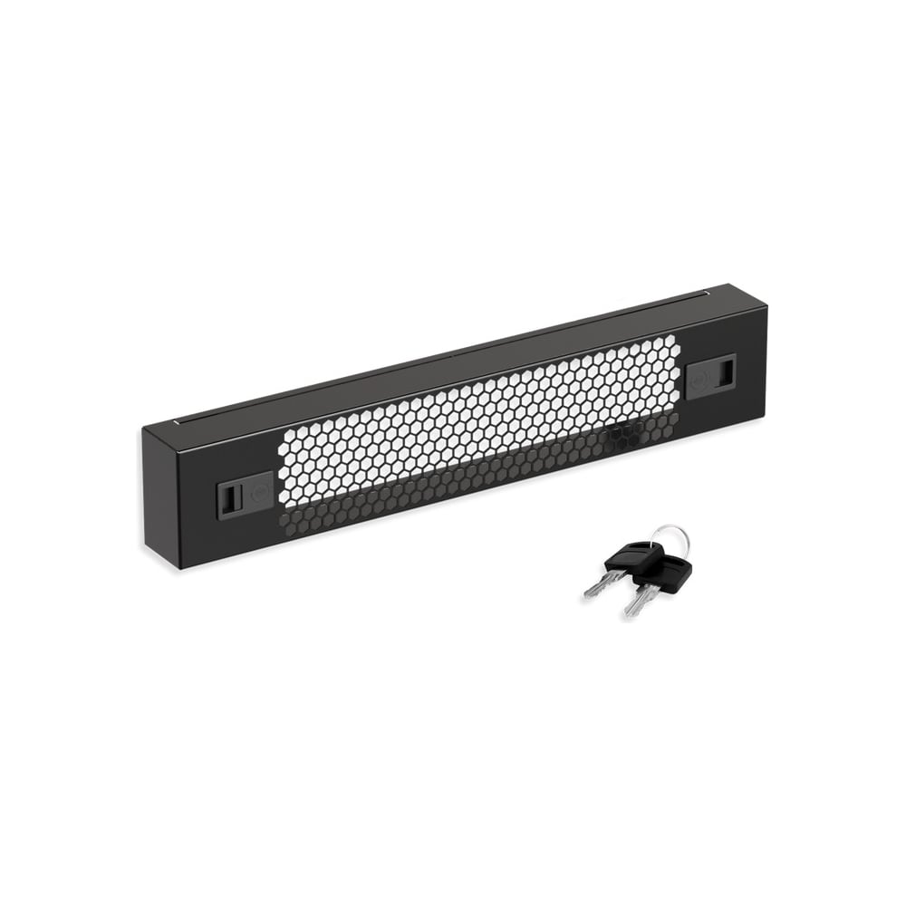 Изображение товара Защитный экран SYSMATRIX 2U, перфорированный 19 дюймов, черный RAL 9004 PS 0200.9000