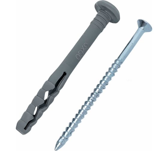 Изображение товара Дюбель-гвоздь Gigant 6x60 грибовидная манжета полипропилен 1000 шт 123857