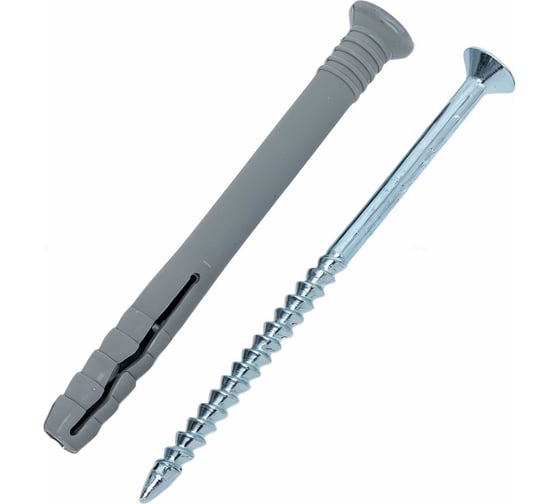 Изображение товара Дюбель-гвоздь Gigant 8x80 потайная манжета полипропилен 500 шт 123860