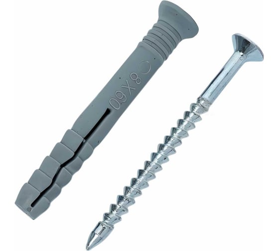 Изображение товара Дюбель-гвоздь Gigant 8x60 потайная манжета полипропилен 500 шт 123866