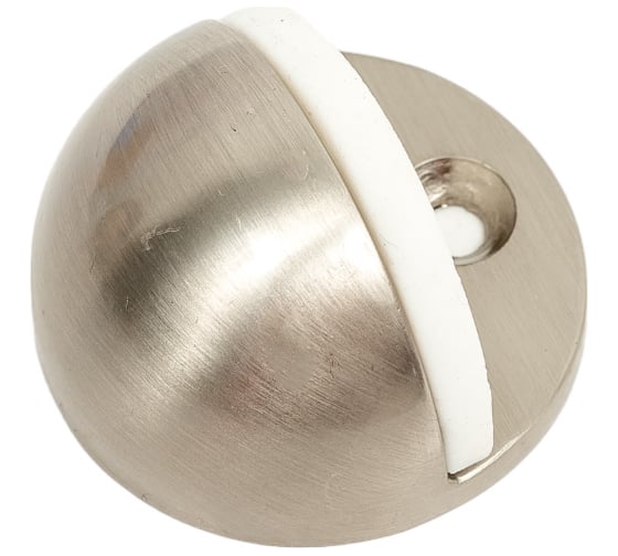 Изображение товара Дверной стопор с белой резинкой Amig никель матовый 101-45 NI