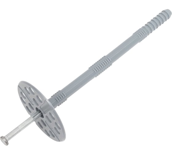 Изображение товара Дюбель для теплоизоляции Gigant (гриб) 10x160 с металлическим гвоздём 250 шт 123867