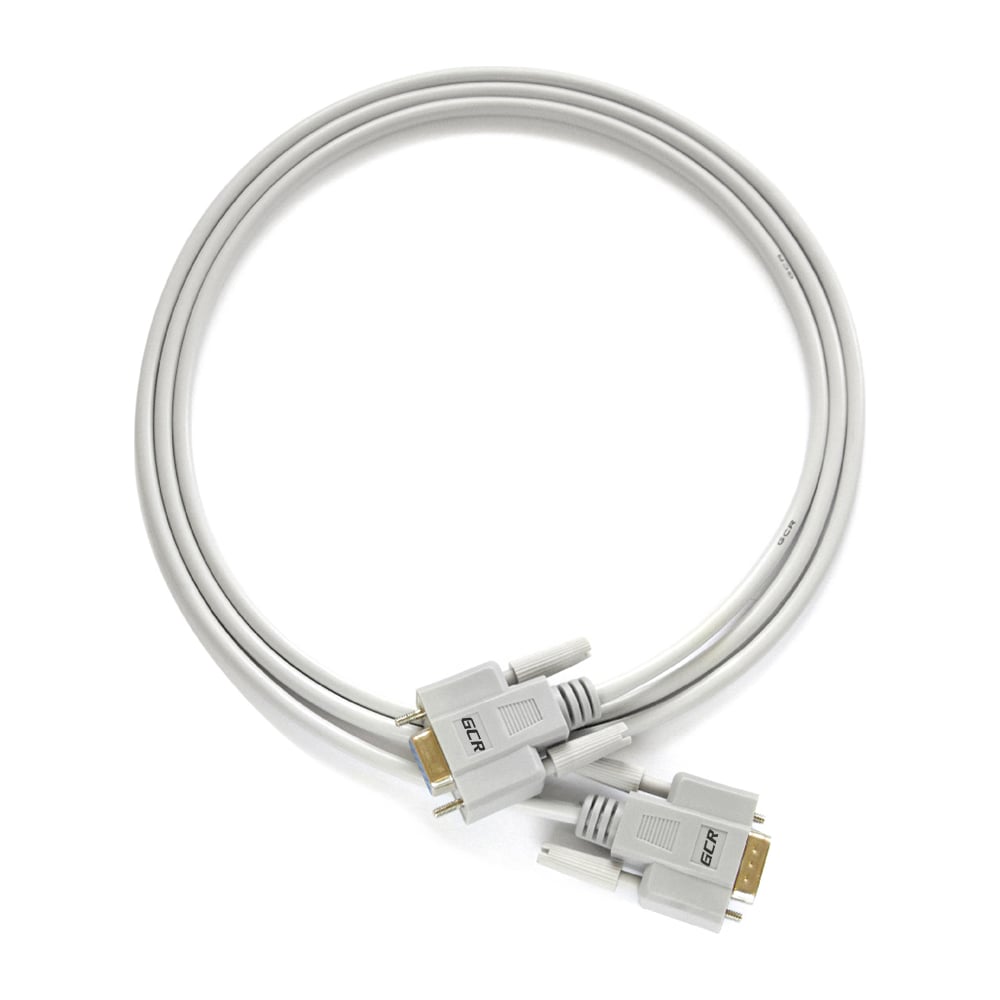 фото Кабель gcr 3.0m 0-модемный com db9-db9 9f-9f серый 30 awg vivdbi901-3m