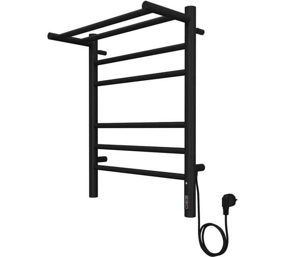 Изображение товара Полотенцесушитель Terminus Аврора с полкой П6 450x600 электро КС 9005 матовый 4670078556912