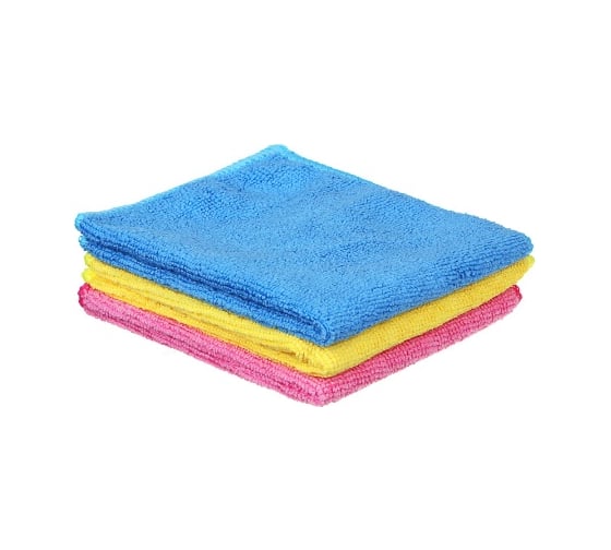 Изображение товара Набор салфеток из микрофибры VETTA универсальные, 2 шт, 25x30 см, 220 г/кв.м 448-221