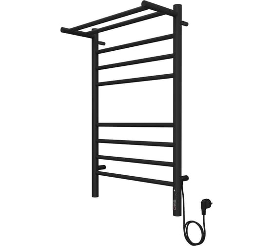 Изображение товара Полотенцесушитель Terminus Аврора с полкой П8 500x800 электро КС 9005 матовый 4670078556974